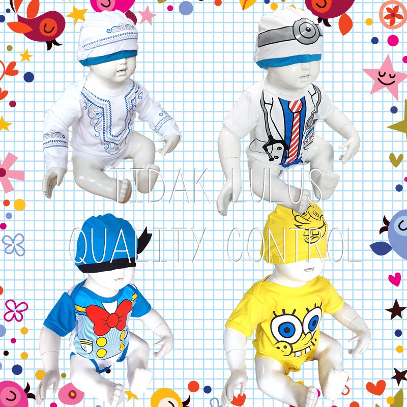 Ermon Baby - Jumper Bayi Laki Laki Perempuan Jumper Baby Cowok Cewek Lucu Sale Mix Tidak Lulus QC  Usia 0 - 12 Bulan