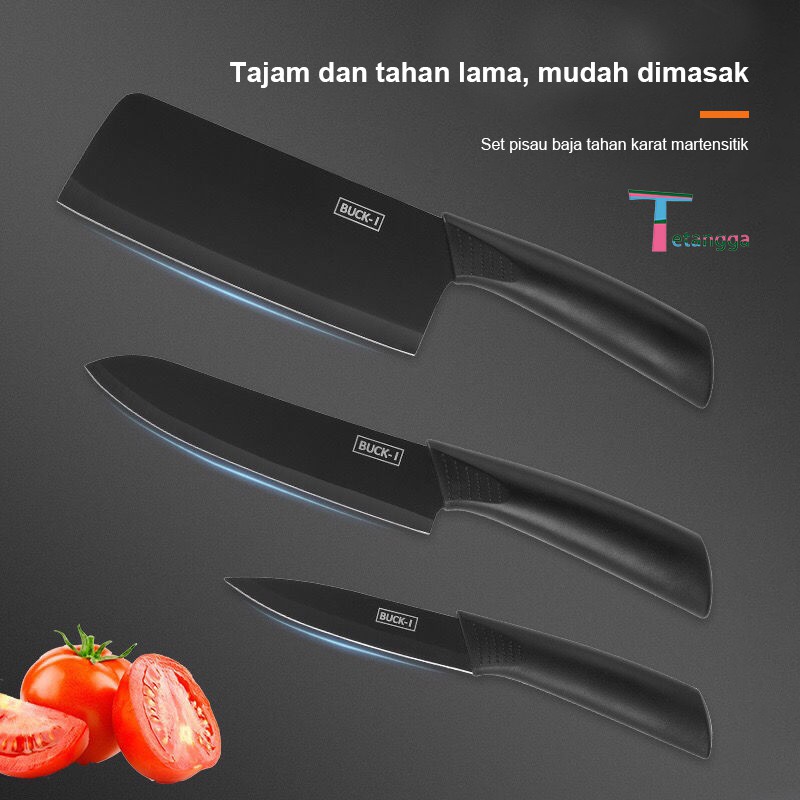 PISAU SET 7 IN 1 TALENAN /Poenscae KITCHEN KNIFE SET / Pisau Dapur Set Potong Daging Dan Buah