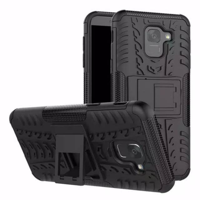 Rugged armor robot Samsung A6 2018 case casing cover kick standing