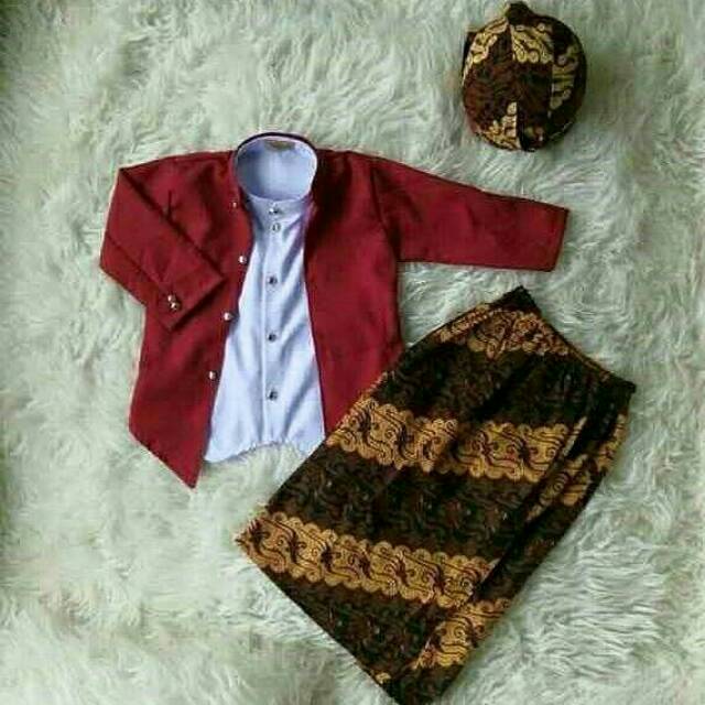Beskap Sunda OVJ Merah Baju Tradisional Jawa Baju Dalang