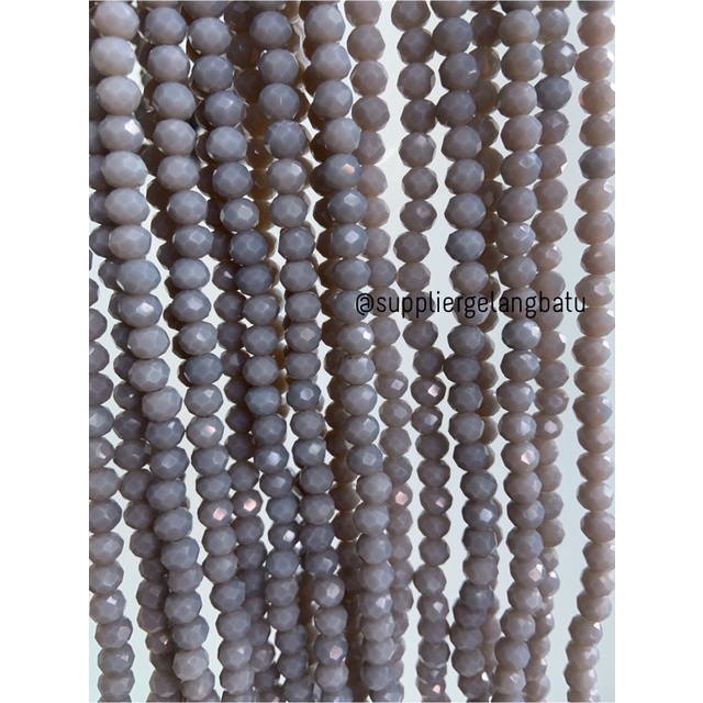 Kristal Ceko 6mm GREY ABU doff bahan aksesoris premium elyecraft dove