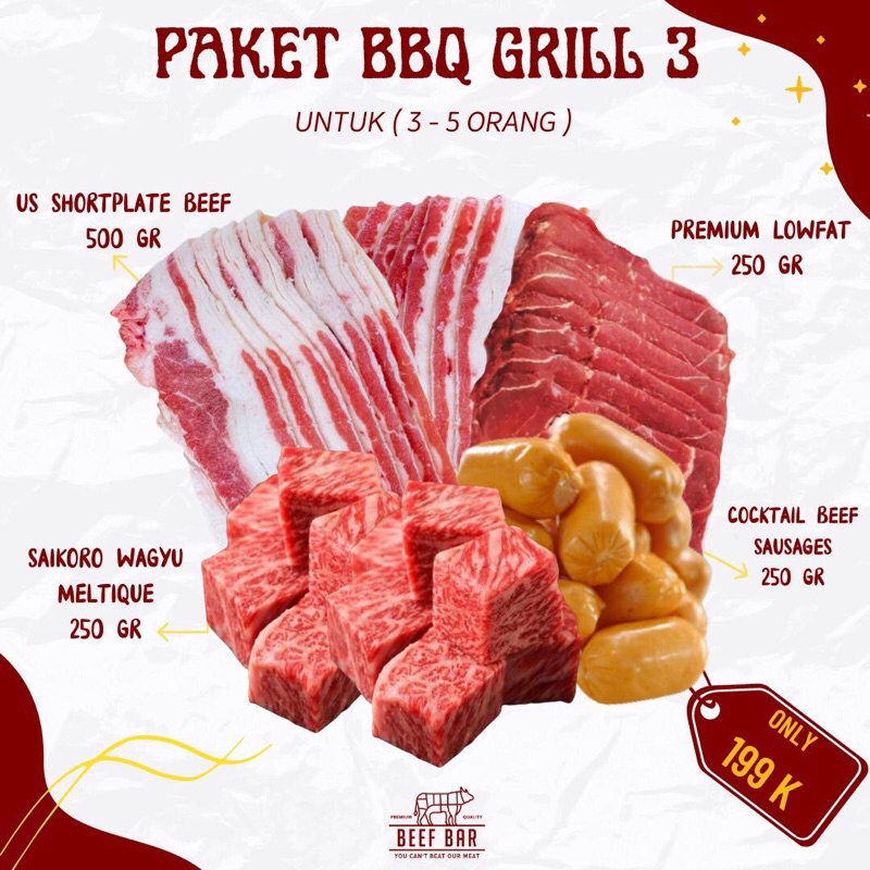 

PAKET BBQ DI RUMAH | BBQ GRILL 3 | Korean BBQ grill daging slice daging sapi | PAKET C