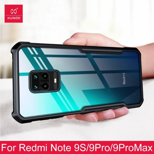 Case Xiaomi Redmi Note 9 Pro Armor Shock Proof-Hardcase Redmi Note 9Pro Shockproof TPU Transparan