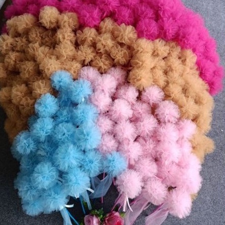 BUNGA TELUR FLUFFY TANGKAI