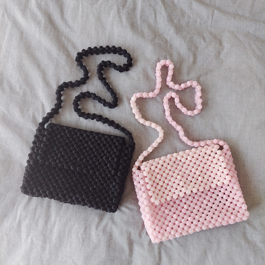 Beads Bag / Bead Bag / Tas Mutiara / Tas Manik-Manik Bludru