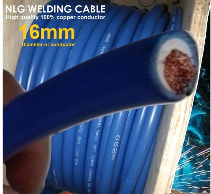 [Per Meter] NLG Kabel Las Serabut 16 MM Welding Cable Full Tembaga