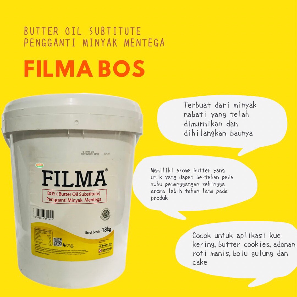 

FILMA BOS BUTTER OIL SUBTITUTE 1KG REPACK BUNGKUSAN