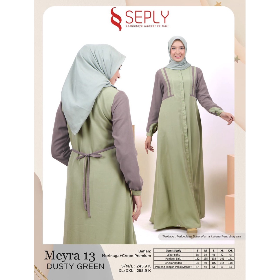 GAMIS TERBARU 2021 SEPLY MEYRA 13 DUSTY GREEN