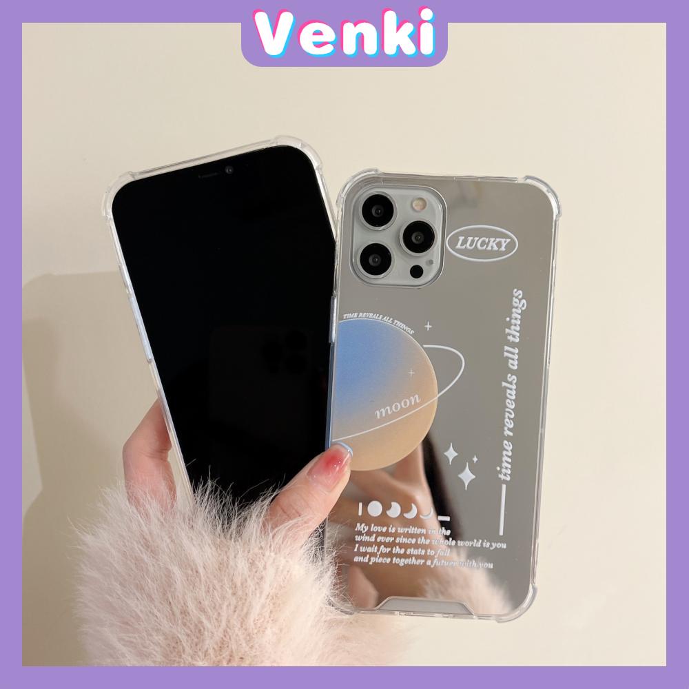 iPhone Case Acrylic HD Mirror Laser Airbag Shockproof Protection Camera Cute Moon Planet Compatible For iPhone 11 iPhone 13 Pro Max iPhone 12 Pro Max iPhone 7 Plus iPhone xr