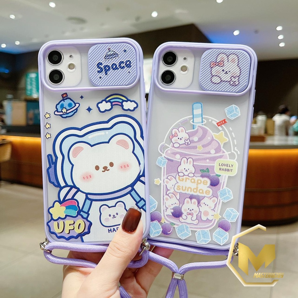 SS197 SOFTCASE SLINGCASE LANYARD SLIDE KARAKTER OPPO A74 A15 A37 NEO 9 A9 A5 A52 A92 A53 A33 A31 A8 2020 A16 A55 A83 MA2341