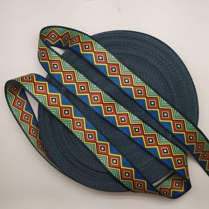 Dijual Webbing 3.8 Polykatun Motif New Etnik Wajik Diskon