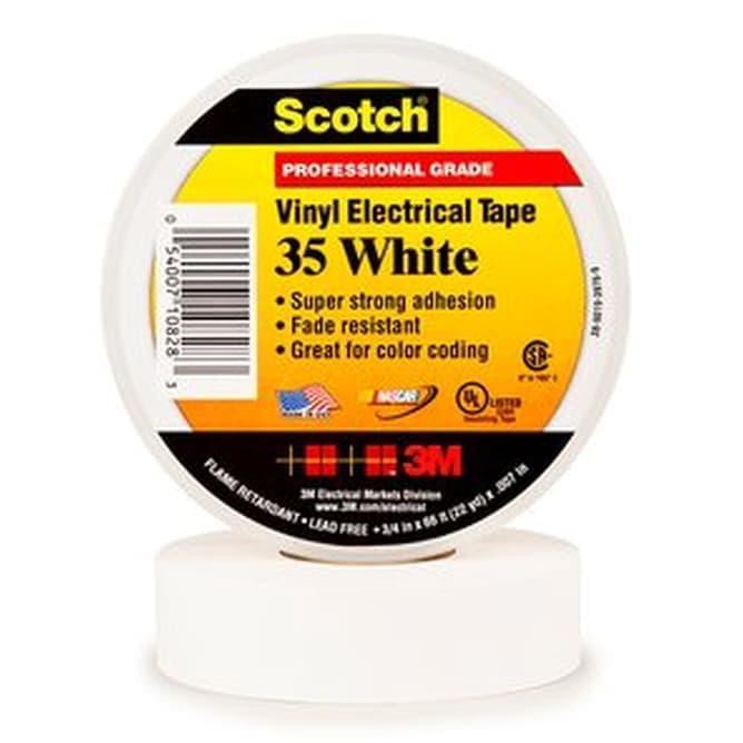 

1002✓** Isolasi Listrik 3M Scotch 35 Vinyl Electrical - Putih - (19mm x 20m) 1002✓**
