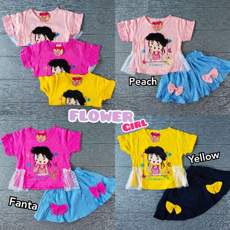 COD Setelan Shen kids usia 6-12 bulan baju anak perempuan / girl / cewek / kado murah lucu