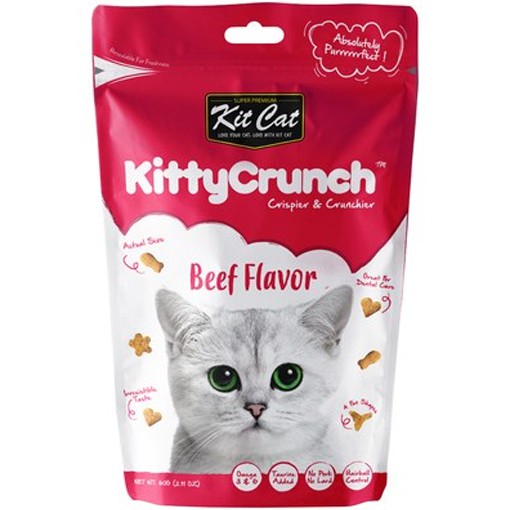 Kit Cat Kitty Crunch 60gr Snack Cemilan Kucing