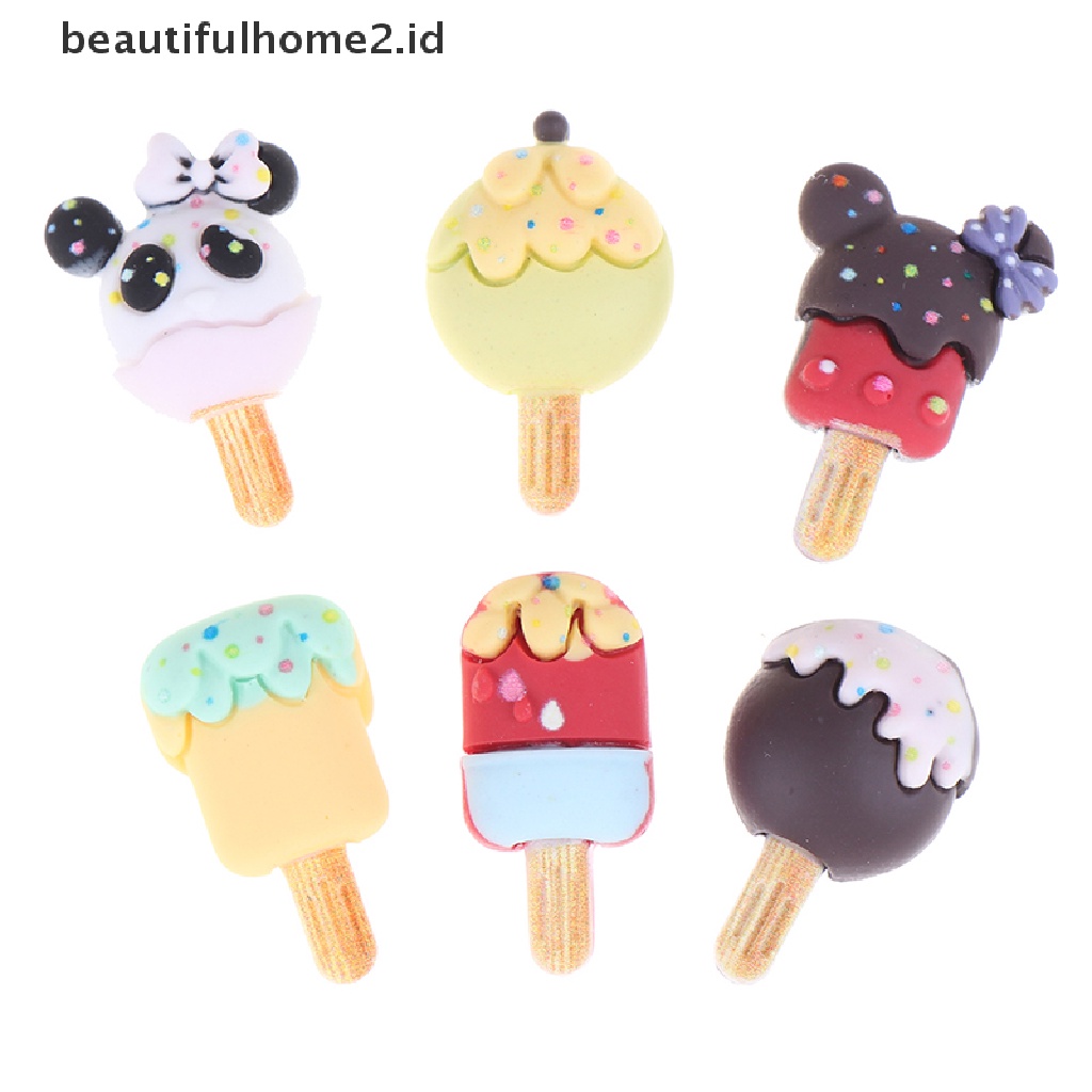 (Beautifulhome2) Buku Literatur Bahasa MandarinId 5pcs / Set Mainan Miniatur Es Krim Popsicle Skala 1: 12 Untuk Aksesoris Rumah Boneka