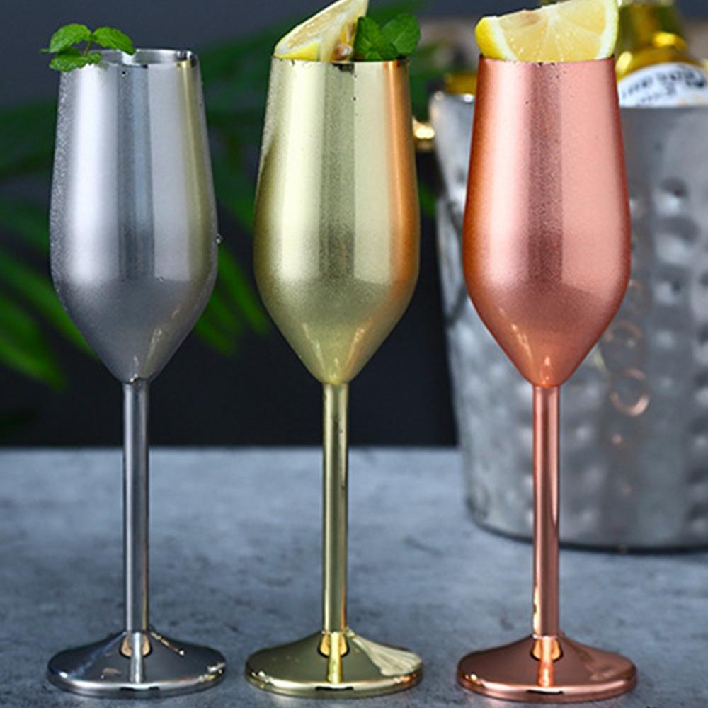 REBUY Gelas Champagne Kreatif Rose Gold Restoran Goblet Bar Alat Gelas Cocktail