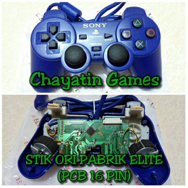 STIK PS2 ORI PABRIK ELITE BIRU