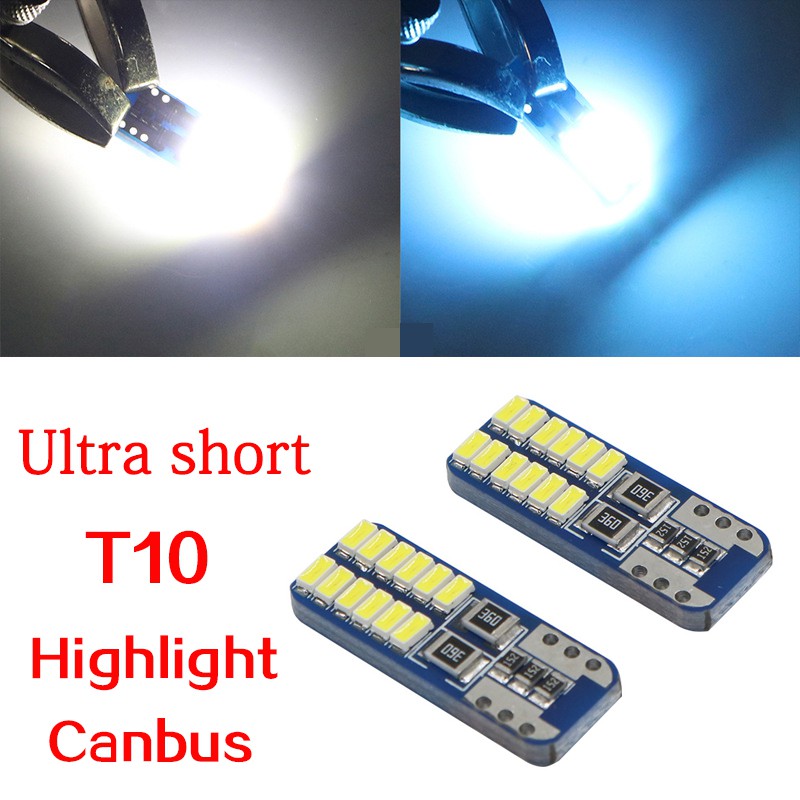 T10 Led Bulb 194 W5W 24SMD Chipset Lampu LED untuk Mobil Courtesy Dome Peta Pintu Plat Cahaya