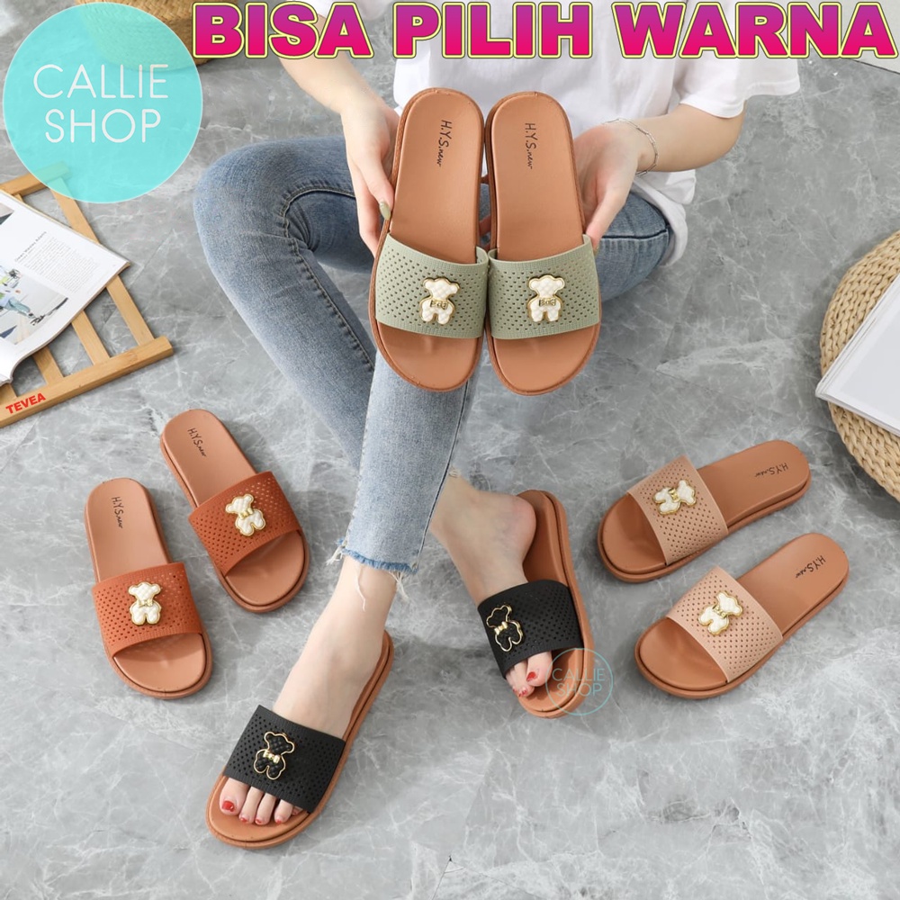 Sandal Wanita Selop Jelly Import HYS 899A-1 BEARBLG