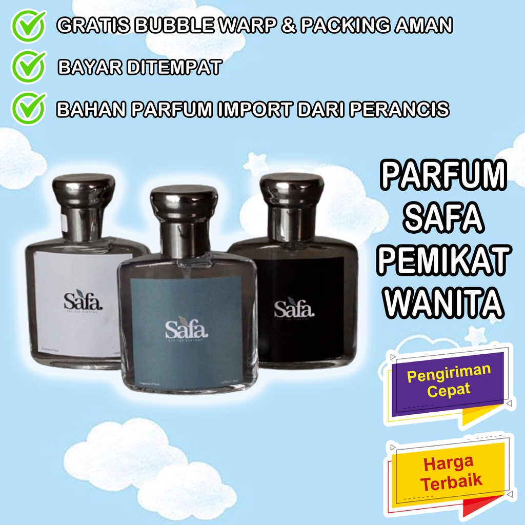 Minyak Wangi Non Alkohol Safa Pemikat Wanita Cewe Perempuan Parfum Pewangi Pria Cowo Bahan Import