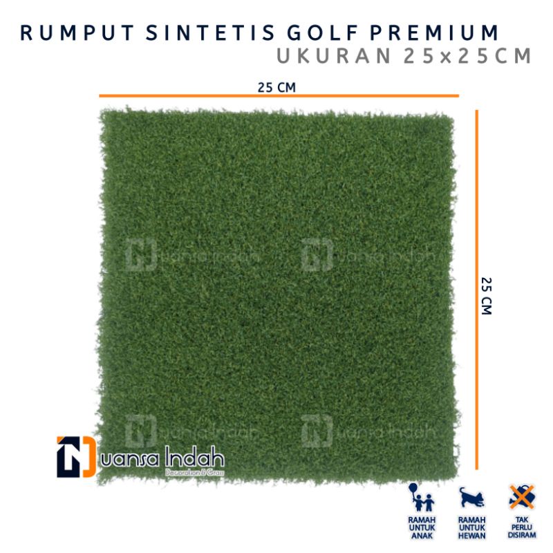 rumput sintetis golf premium 25x25 cm