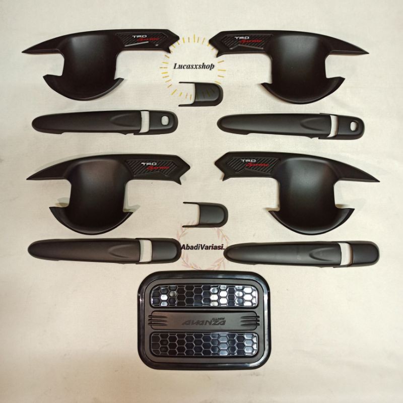 Paket Outer Handle Tank Cover All New Avanza Hitam Doff