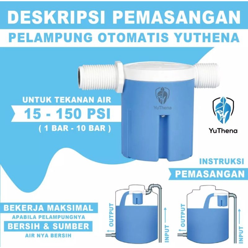 Pelampung air otomatis Yuthena Katup Otomatis Kran air 1/2 inch