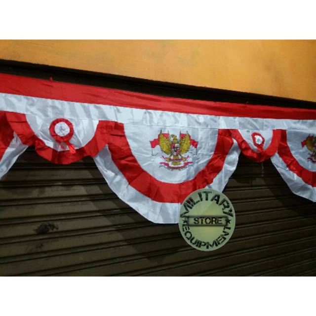 bendera umbul umbul background garuda 10 gelombang