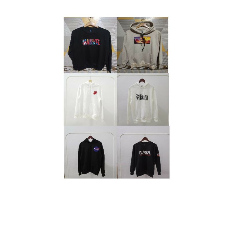 Hoodie & Crewneck H&M Marvel, Starwars Cream, CN Nasa Black, Hd Nasa world Black, Nirvana