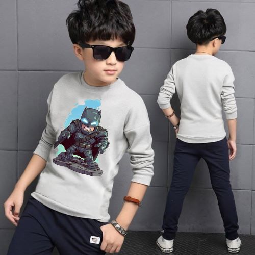 Jaket sweater anak laki - laki usia 2 3 4 5 6 7 8 19 10 tahun / switer crewneck basic anak laki laki perempuan karakter hero batman