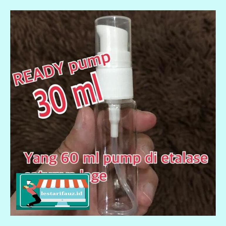 S504Arleu Botol Plastik Kosong Tutup Pump Bening 30 Ml Dan 60 Ml Ju4Leuu