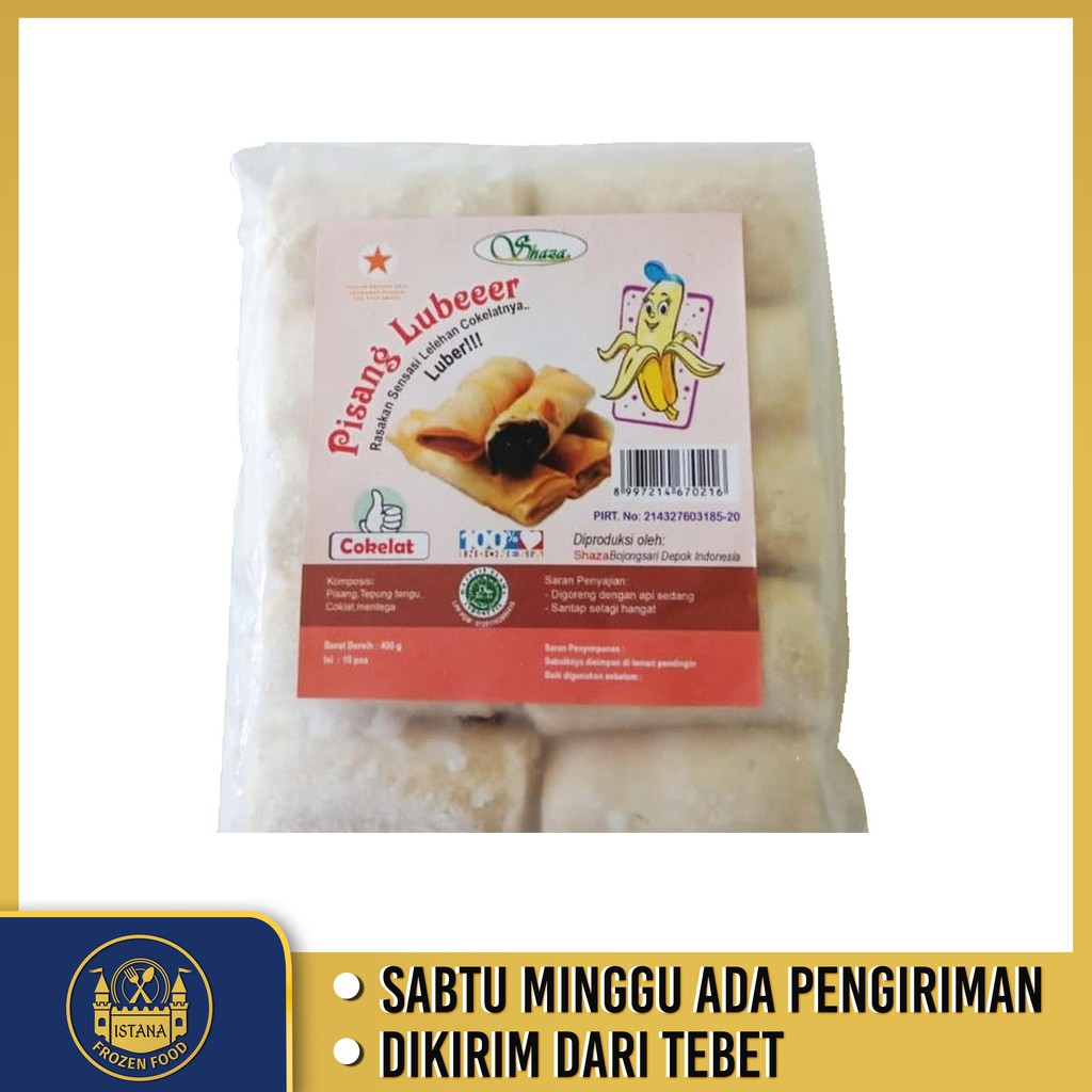 Shaza Pisang Luber Coklat isi 10 400gr / Pisang Luber / Frozen Food