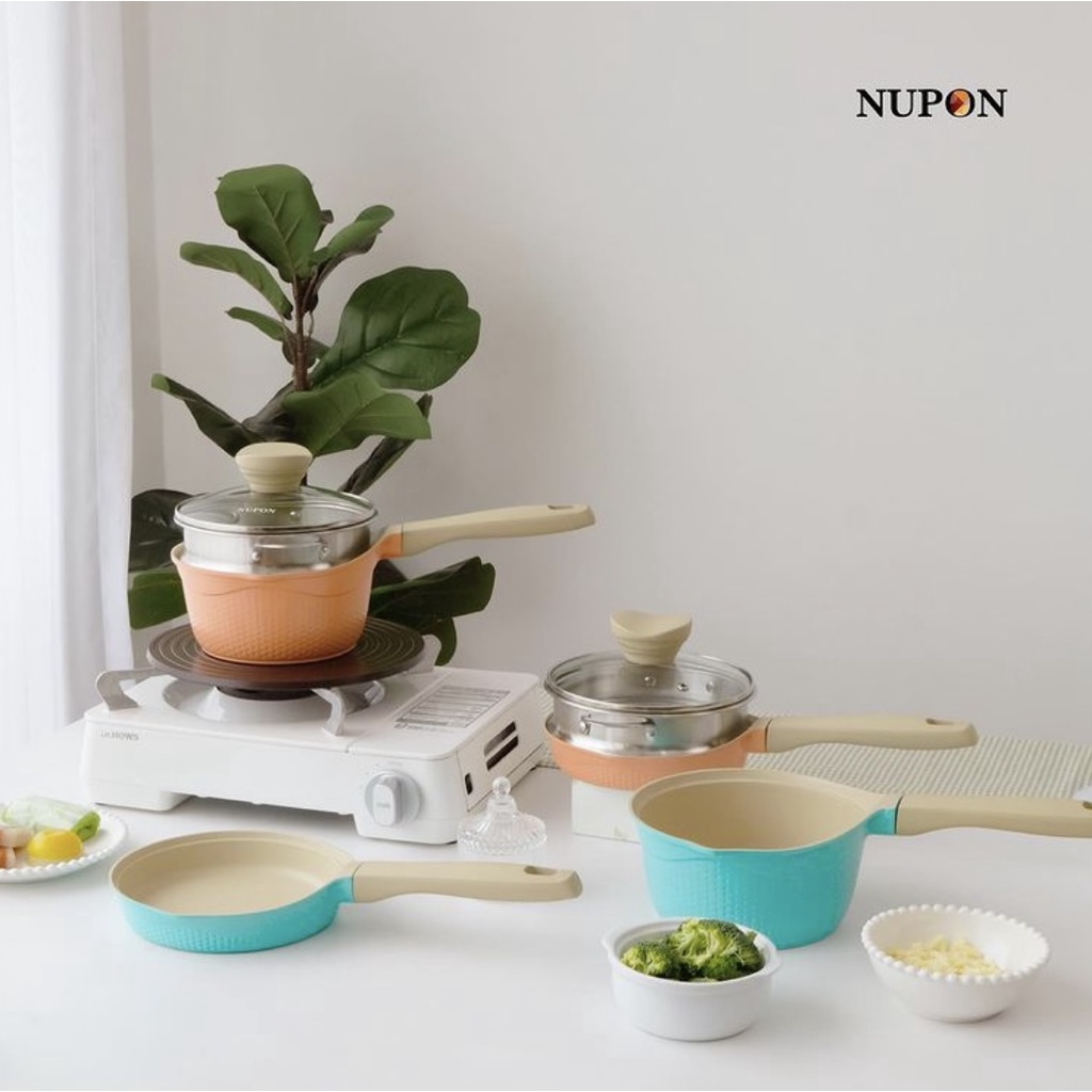 NUPON Haneul Mini Set Pan Baby Cookware 16cm include Stainless Steel Steamer- Panci Bayi Nupon Haneul Series