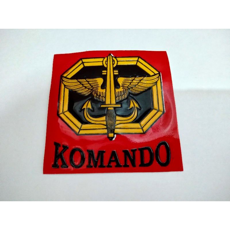

stiker komando / sticker kopassus / stiker embos