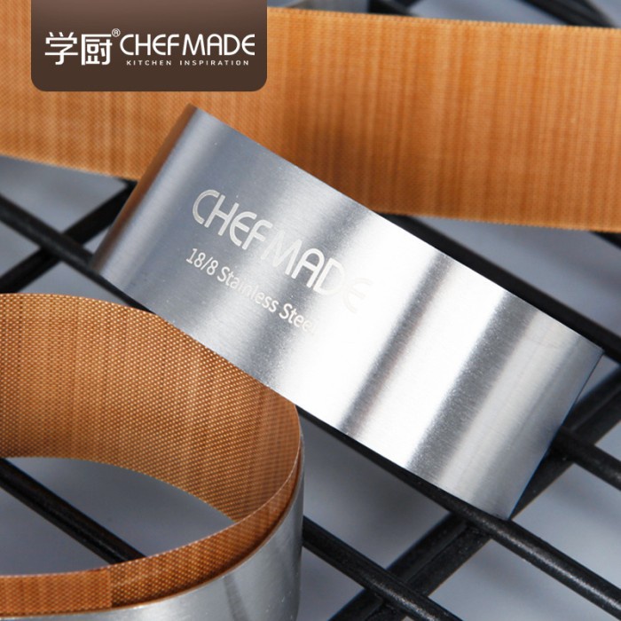 chefmade stainless semi cooked cheese cake mold set wk9779/cake ring