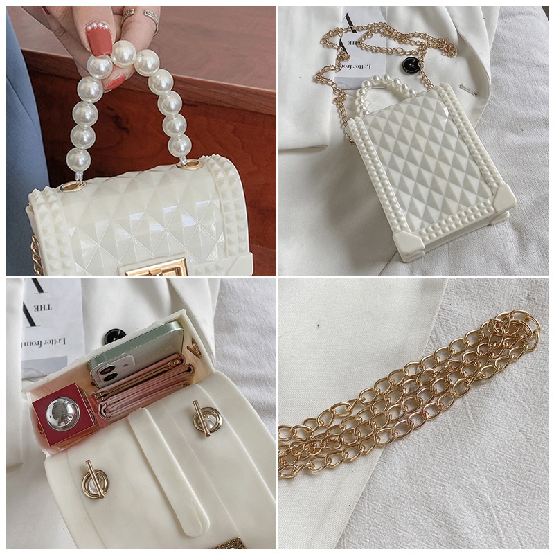 Tas Handphone - Slingbag Handphone Jelly Mutiara Korean Fashion Import