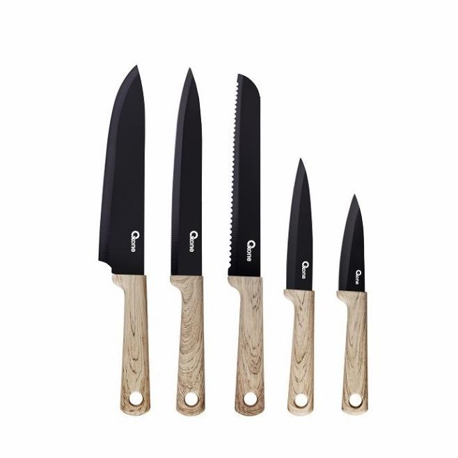

Oxone Premium Knife Set Stainless With Wood Handle Ox501 5Pcs Deme84Tocv