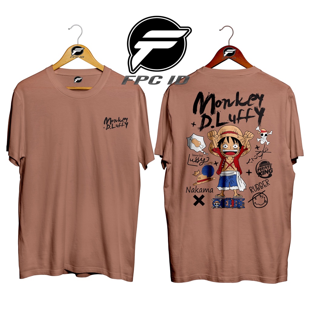 Kaos Anime One Piece Monkey D Luffy Cotton Combed 30s Premium-CANDY