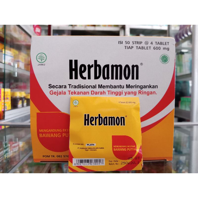 HERBAMON 1 STRIP @4 TABLET | Obat Darah Tinggi - ED 07/2025