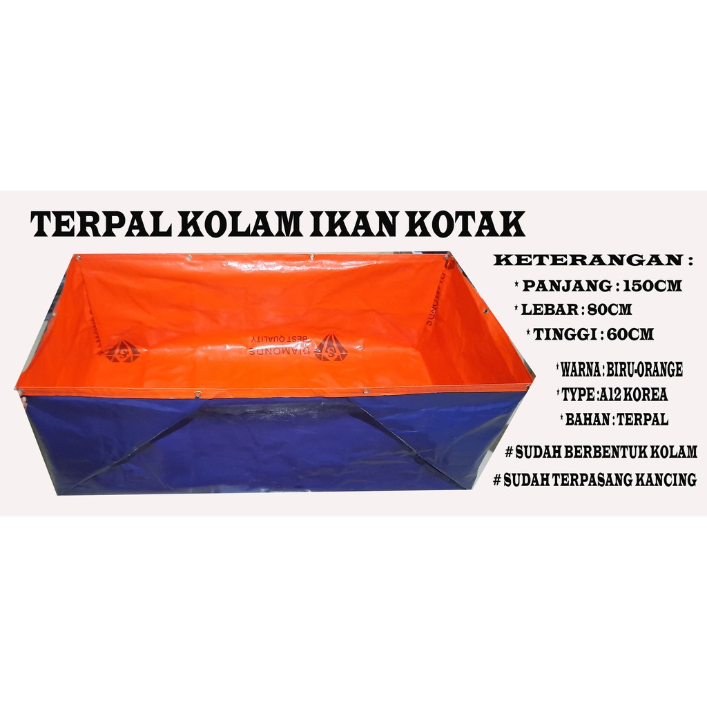 terpal kolam ikan UK (150x80x60) A12 korea original sangat cocok buat ternak ikan lele dan bak air