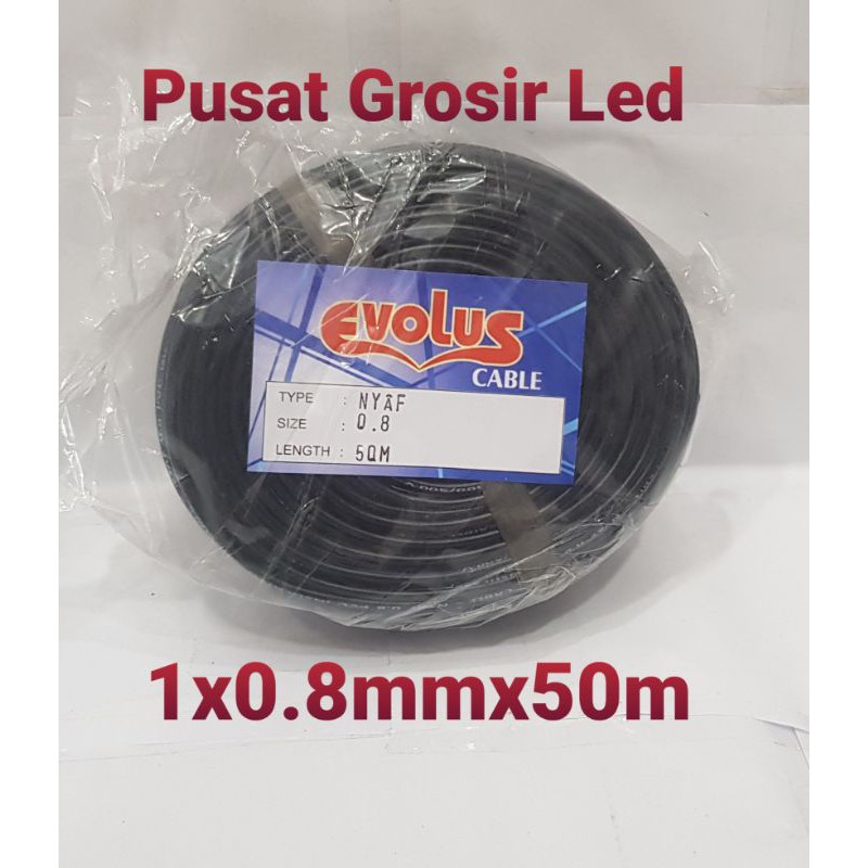 Kabel Nyaf 0,8mm panjang 50 Meter - Kabel Tunggal Serabut