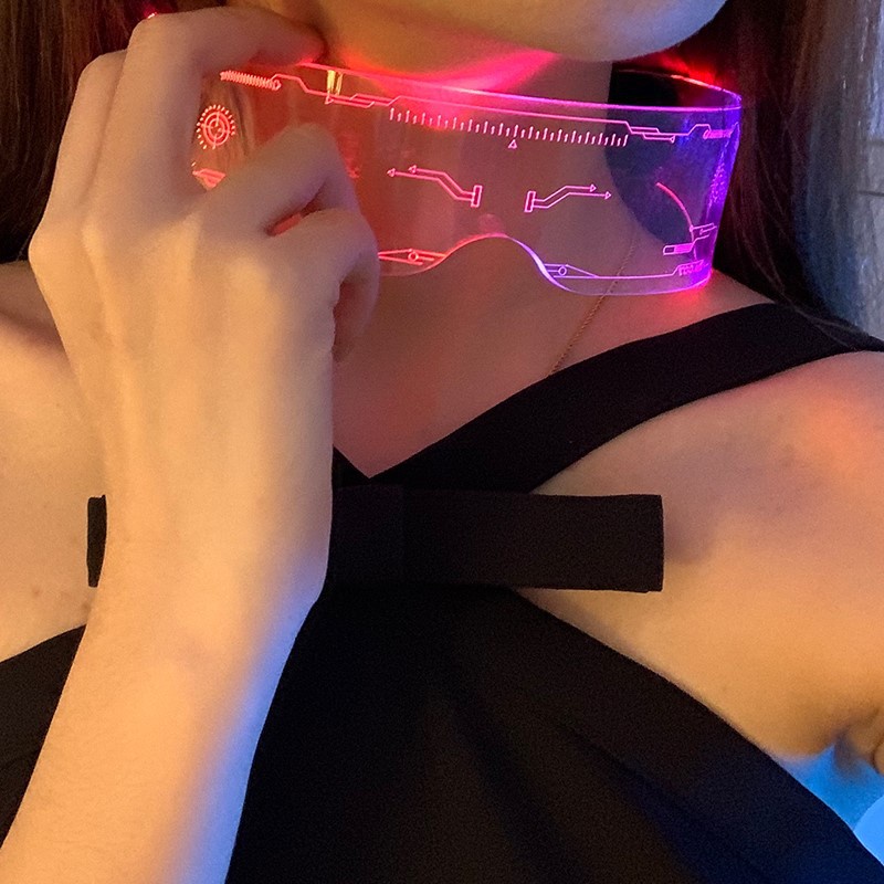 LED Colorful Luminous Glasses Punk Pundi Fashion