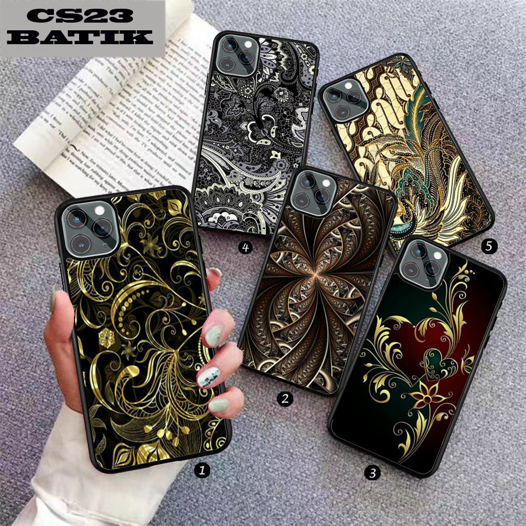 Case CS23 Batik Hardcase Glossy 2D All Type Hp Samsung Iphone Oppo Vivo