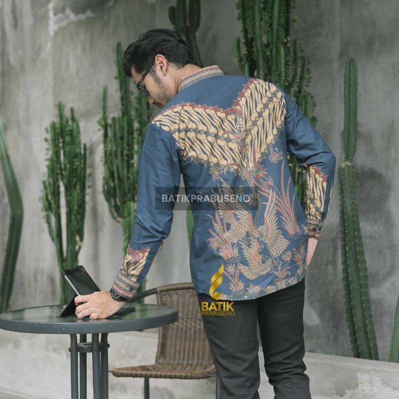 TIKTA KEMEJA BATIK ORIGINAL PRABUSENO ASLI BRAND FULL FURING SLIMFIT SLIM FIT TEBAL NYAMAN HALUS KAI
