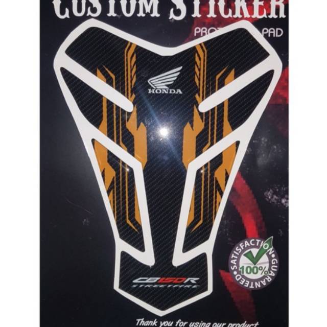 Tankpad Timbul Honda NEW CB150 R carbon list gold