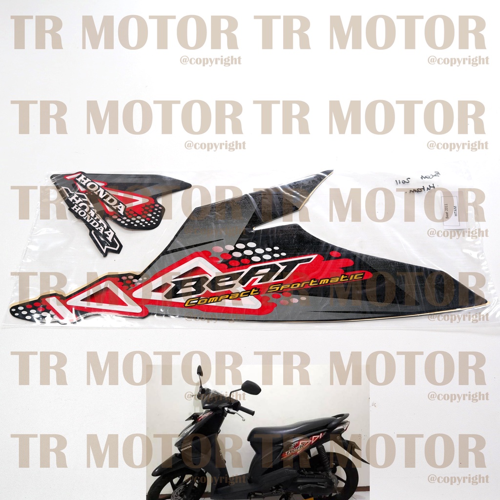 Stiker Motor Beat 2011 Karbu Sticker Striping Full Body Motor