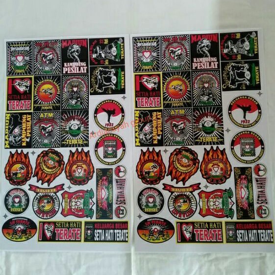 

(ISI 24 GAMBAR) STIKER SETIA HATI TERATE VINYL MURAH PSHT TERATE