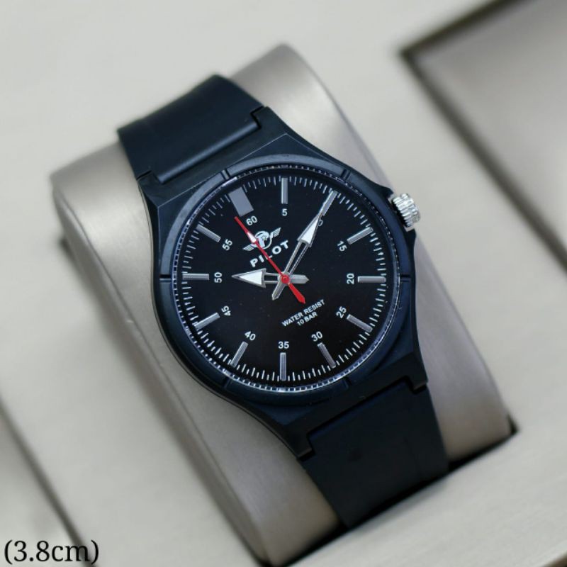 Jam tangan pilot/ jam tangan pria pilot rubber tahan air