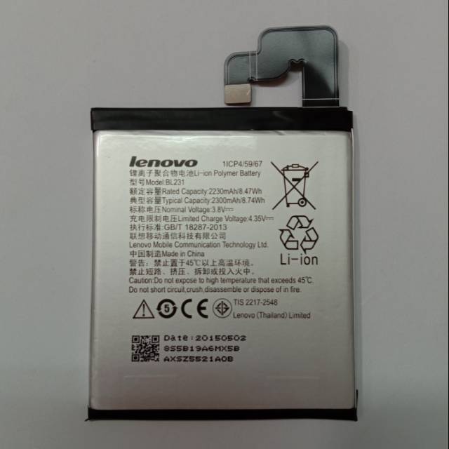 Baterai Battery Original lenovo A6600 BL 231