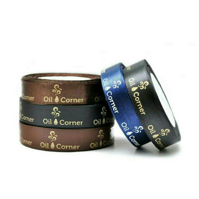 

Label pita sablon bahan satin 2 cm